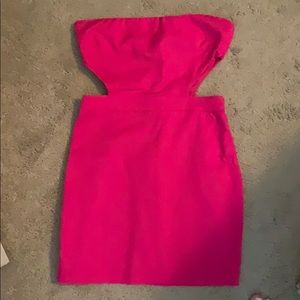 Hot Pink Cut Out Dress